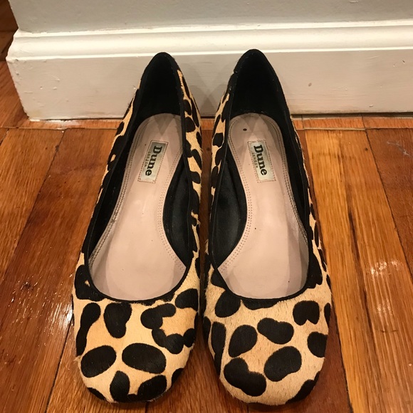 Dune London Shoes - Dune London calfhair leopard print flats
